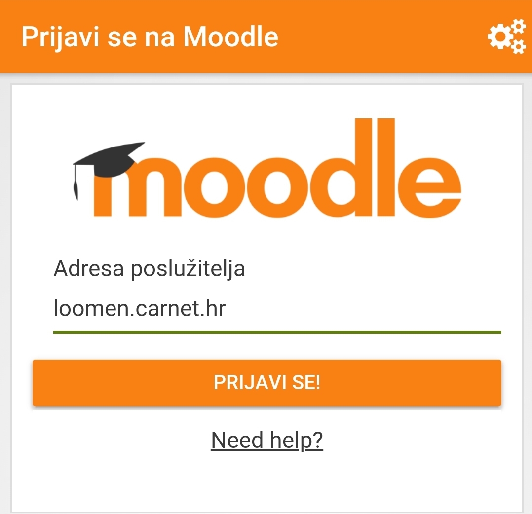Unos adrese poslužitelja